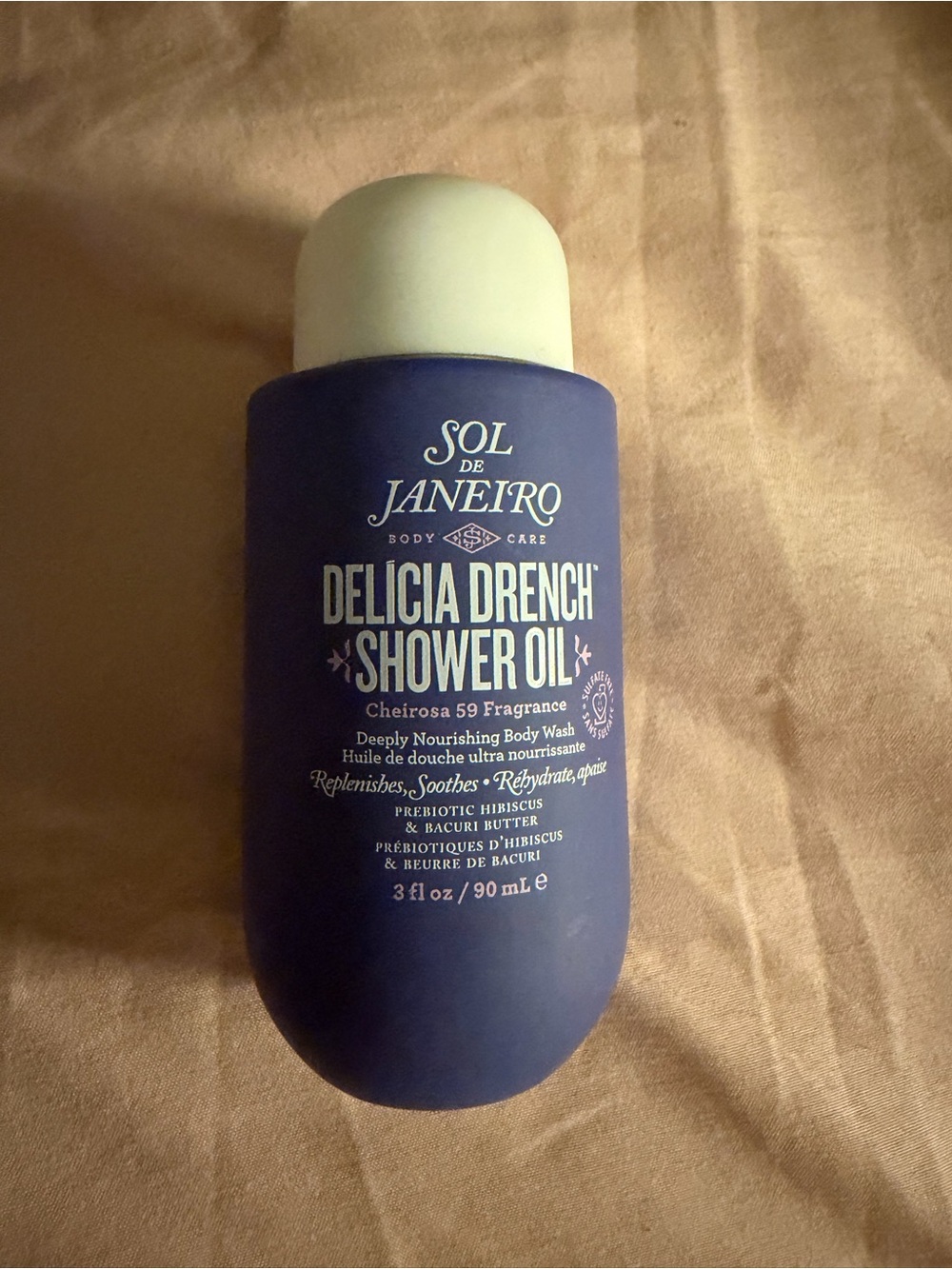 Sol de Janeiro Delicia Drench Shower Oil - Navy Bottle with White Cap